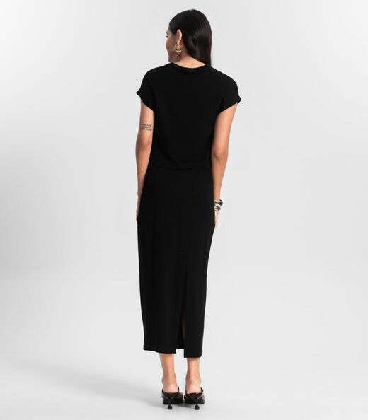 Conjunto Blusa Com Saia Rovitex Preto