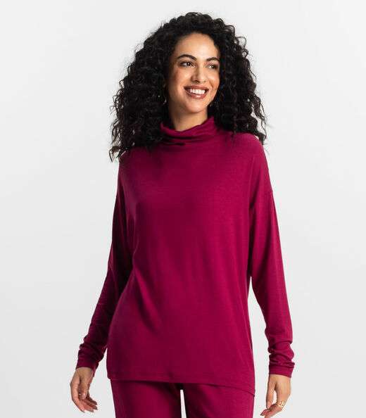 Blusa Manga Longa Feminino Rovitex Vermelho