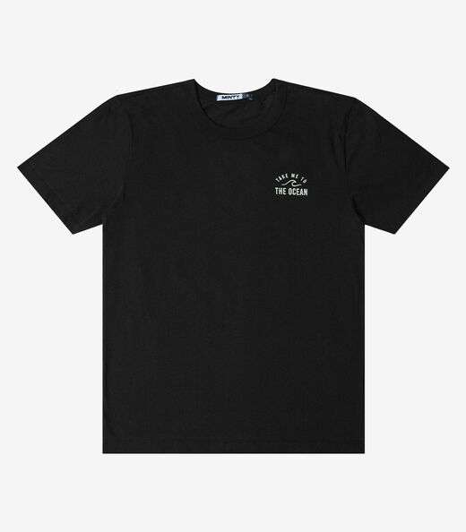 Camiseta Juvenil Estampada Masculina Minty Preto