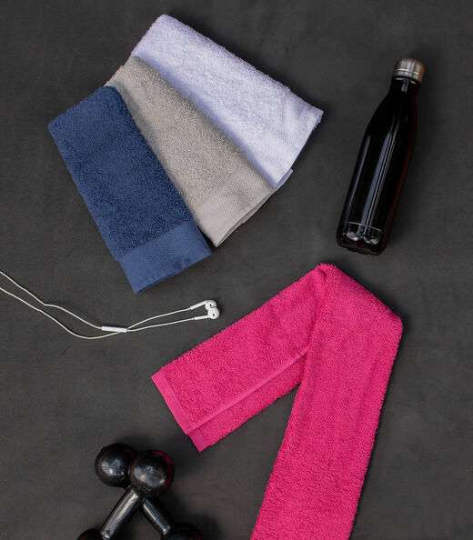 Toalha De Academia De Algodão Atlantica Cinza