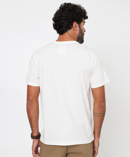 Camiseta Masculina Carro Manga Curta Marisa Off White