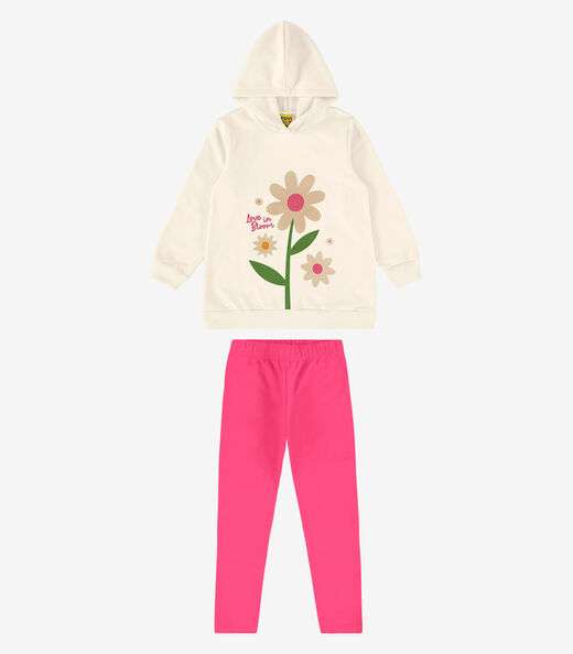 Conjunto Infantil Blusão Com Legging Rovi Kids Bege
