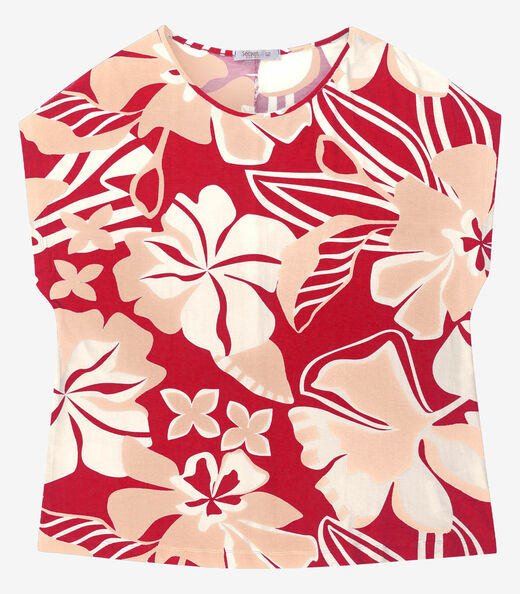 Blusa Manga Curta Feminina Secret Glam Vermelho