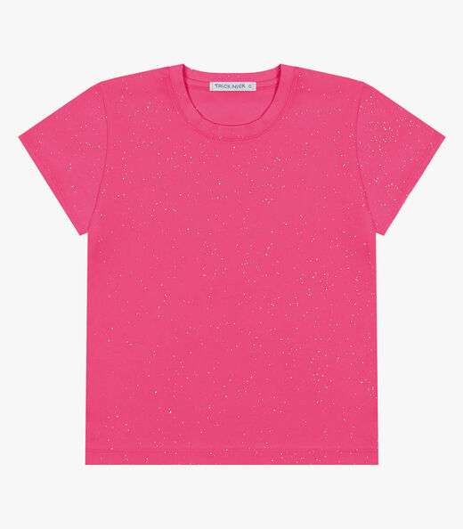 Blusa Infantil Feminina Com Glitter Trick Nick Rosa