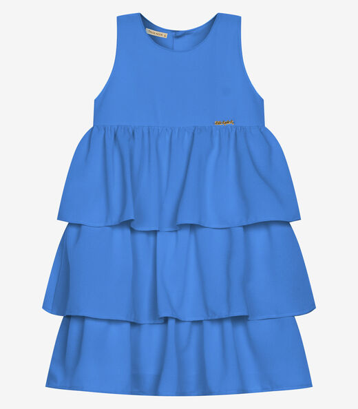 Image_Vestido Infantil Chiffon Babados Trick Nick Azul
