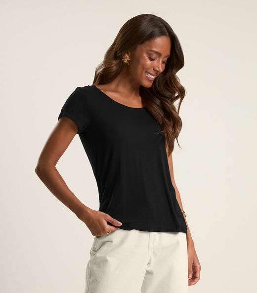 Image_Blusa Feminina Viscotorcion Básica Rovitex Preto