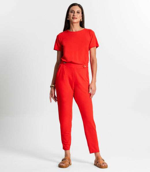 Blusa Feminina Manfa Curta Rovitex Laranja