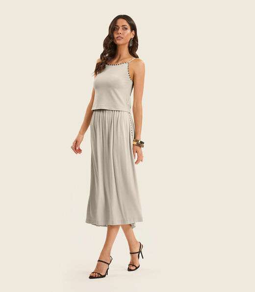 Image_Conjunto Feminino Blusa Com Saia Midi Endless Bege