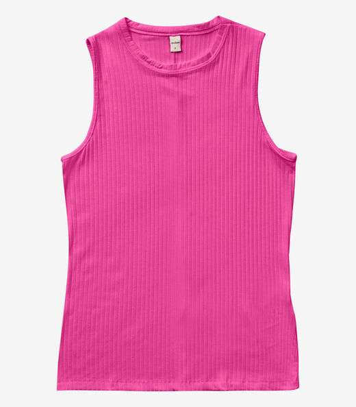 Regata Feminina Ribana Canelada Rovitex Rosa