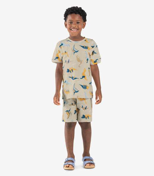 Pijama Infantil Masculino Meia Malha Rovi Kids Bege