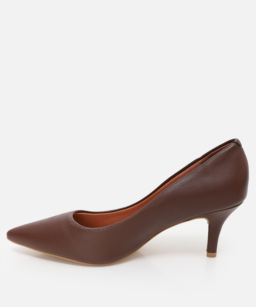Scarpin Feminino Bico Fino Vizzano Marrom