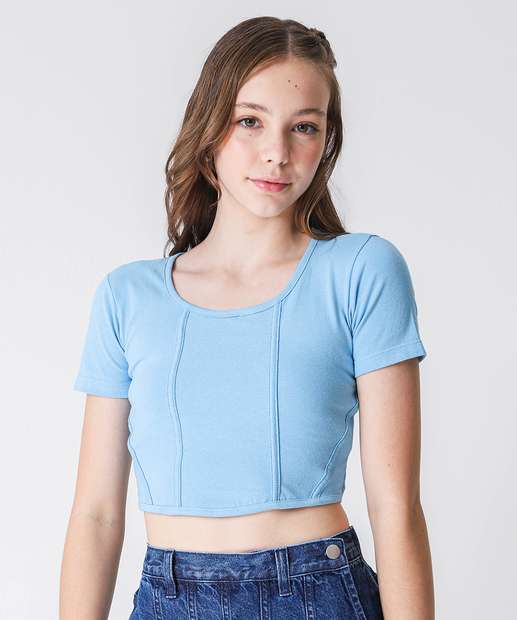 Image_Blusa Juvenil Cropped Corselet Marisa Tam 10 a 16 Azul