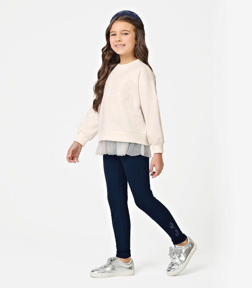 Conjunto Blusão com Legging Feminino Trick Nick Bege