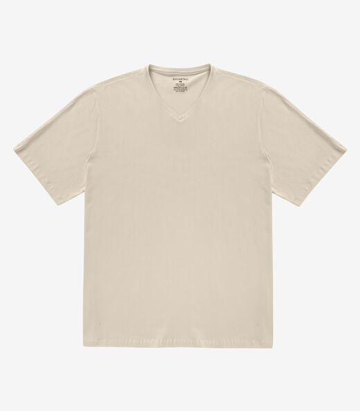 Camiseta Plus Size Masculina Diametro Bege