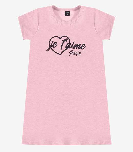 Image_Vestido Feminino Infantil em Molecotton Select Rosa