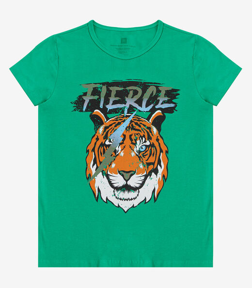 Blusa T-Shirt Feminina Estampada Select Verde