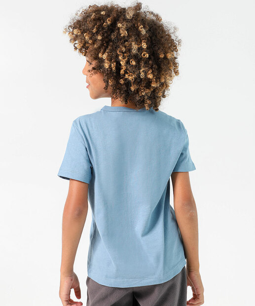 Camiseta Infantil Estampada Marisa Tam 4 a 10 Azul