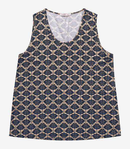 Regata Viscose Plus Size Secret Glam Marrom