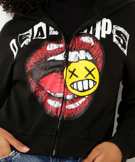 Jaqueta Feminina Moletom Estampada Marisa