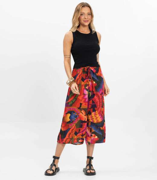 Image_Calça Pantacourt Infinita Cor Vermelho