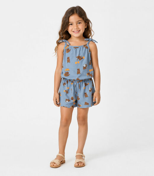 Conjunto Infantil Blusa de Alça e Short Select Azul