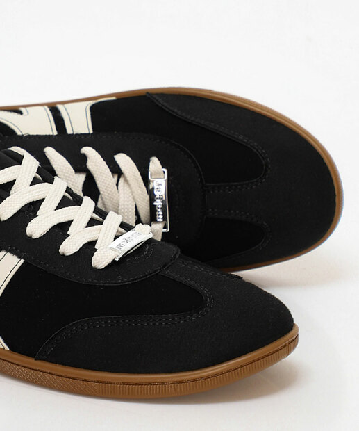Tênis Casual Feminino Recorte Moleca Preto
