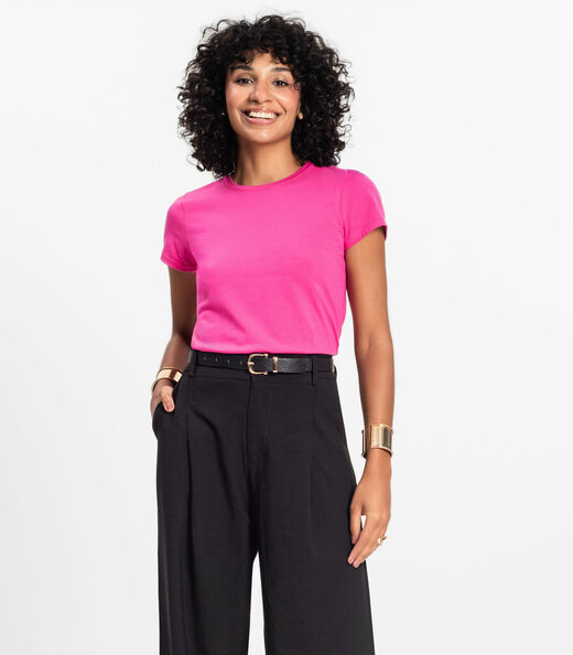 Image_Blusa Feminina Cotton Leve B?sica Rovitex Rosa
