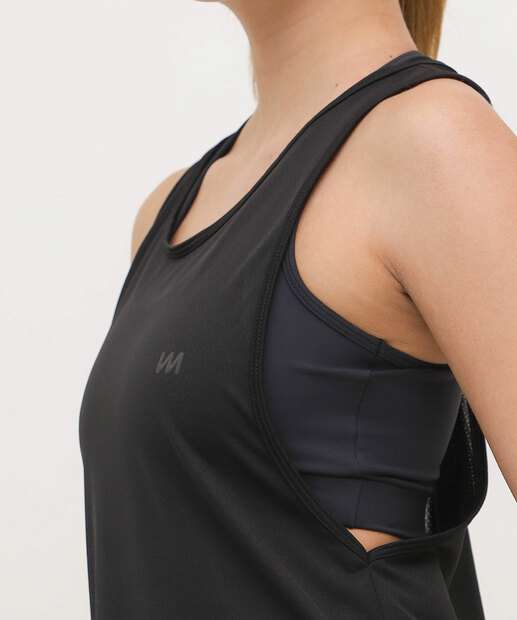Blusa Regata Alongada Feminina Fitness Marisa