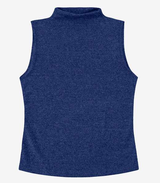 Regata Feminina com Gola Infinita Cor Azul