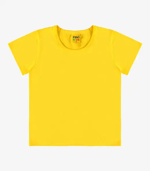 Blusa Básica Infantil Feminina Rovitex Kids Amarelo