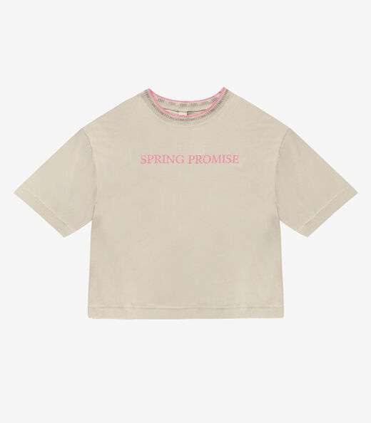 Blusa T-Shirt Feminina Bege