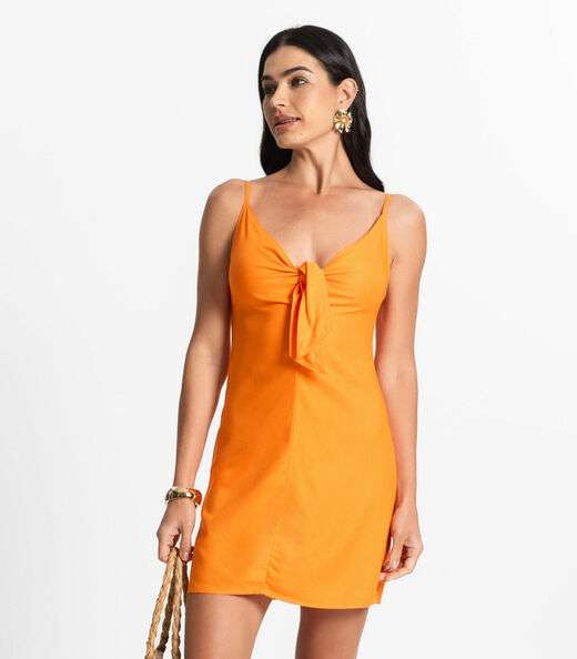 Vestido Feminino Com Laço Select Laranja