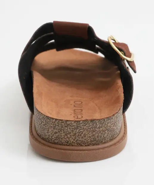 Rasteirinha Feminina Birken Fivelas Beira Rio Marrom