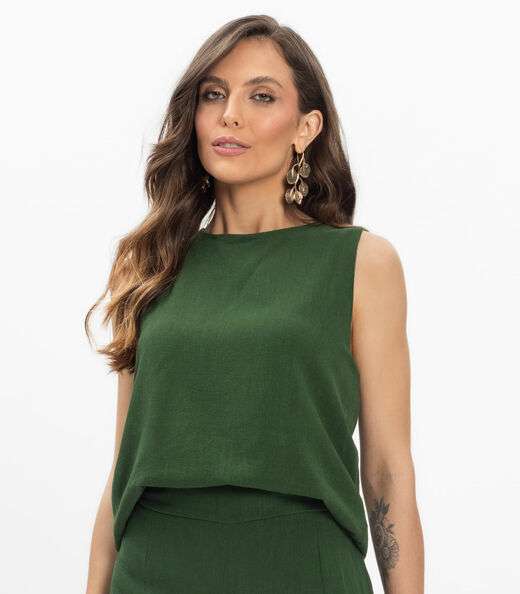 Conjunto Regata com Shorts Feminino Endless Verde