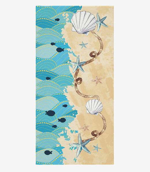 Image_Toalha De Praia Aveludada Estampada Lepper Azul