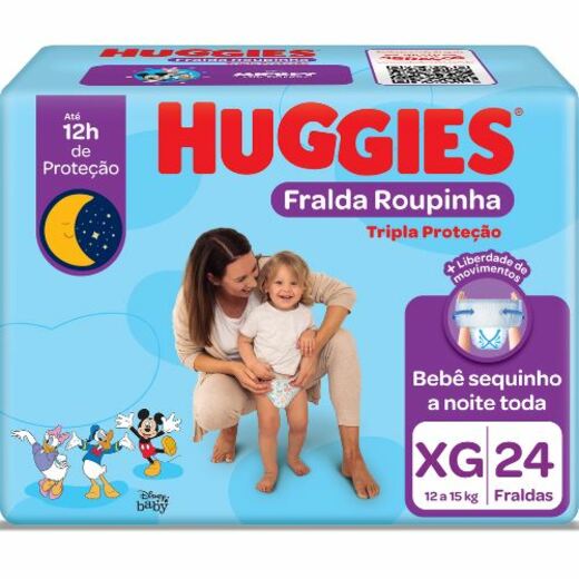 Image_Kit 4 Fraldas Infantil Huggies C/24 Unidades cada Roupinha Tripla Proteção Xg