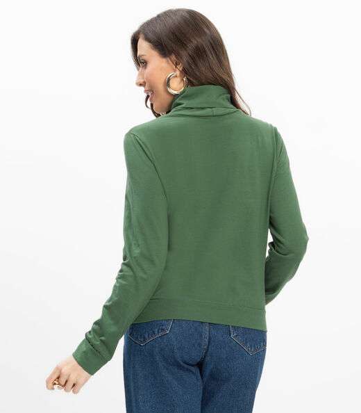 Blusão Gola Alta Infinita Cor Feminino Verde