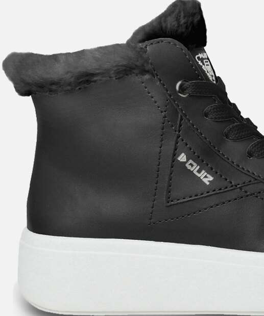 Tênis Casual Feminino Flatform Cano Alto Pelúcia Quiz