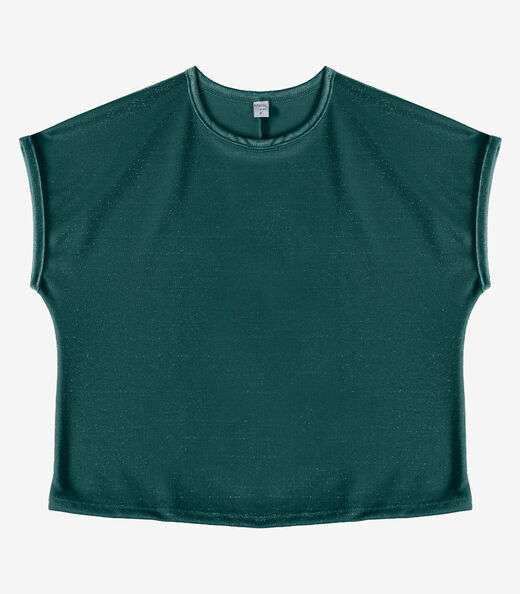 Blusa Feminina Manga Cavada Infinita Cor Verde