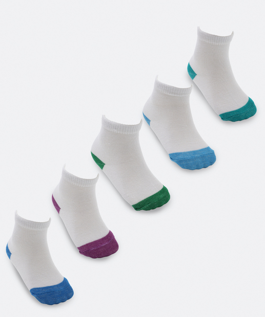 Image_Kit 5 Meias Infantil Soquete Marisa Branco