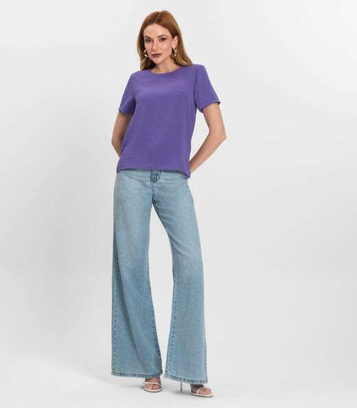 Blusa Feminina Manga Curta Endless Roxo