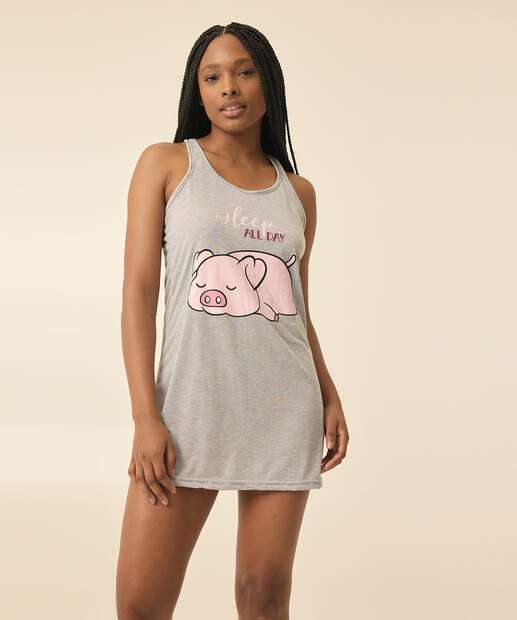 Camisola Estampada Sem Manga Marisa