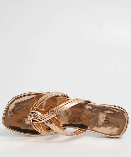 Rasteirinha Feminina Metalizada Marisa