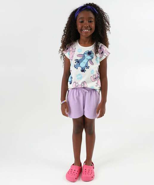 Image_Short Infantil Clochard Textura Marisa Tam 4 a 10 Lilás