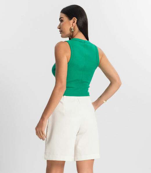 Regata Cropped Feminina Ribana Rovitex Verde