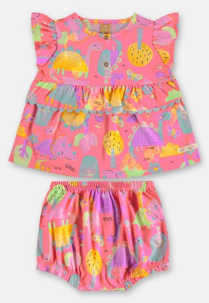 Conjunto Bata Calcinha Dinossauros Up Baby