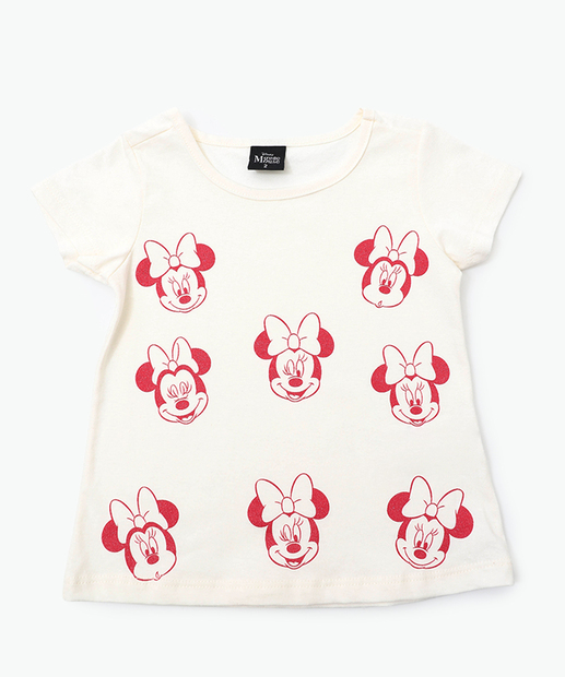 Image_Blusa Infantil Minnie Manga Curta Disney Tam 1 a 5 Off White