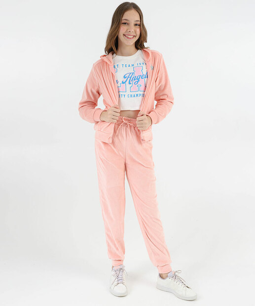 Image_Conjunto Juvenil Plush Capuz Marisa Tam 10 a 16 Rosa