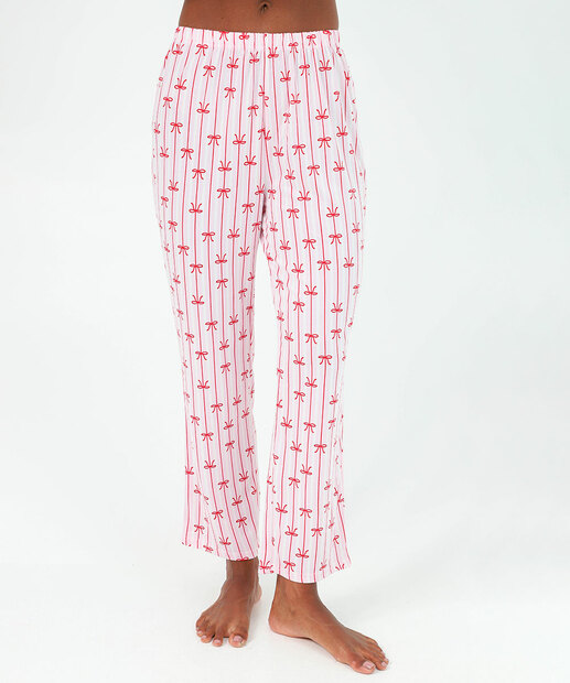 Pijama Feminino Manga Longa Estampado Marisa Rosa