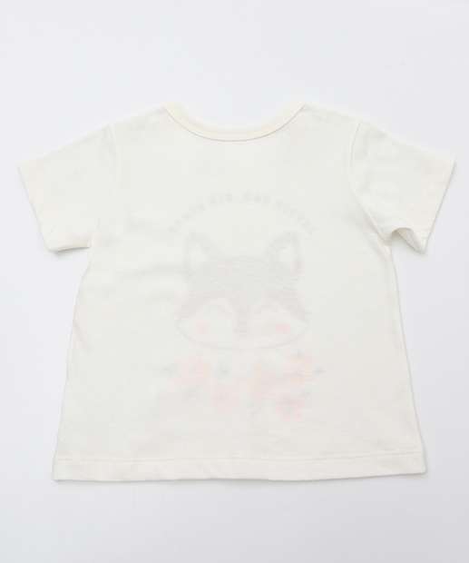 Camiseta Infantil Estampa Raposa Marisa Tam 1 a 5 Off White
